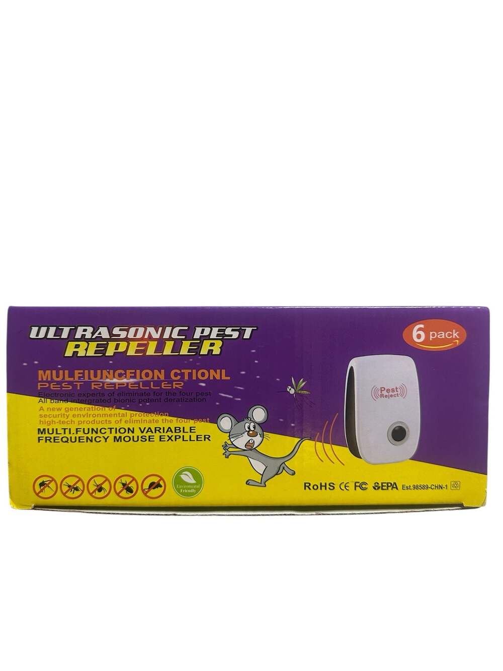 Ultrasonic Pest Repeller 6 Pack Electronic Plug-in Mouse and Insect Control